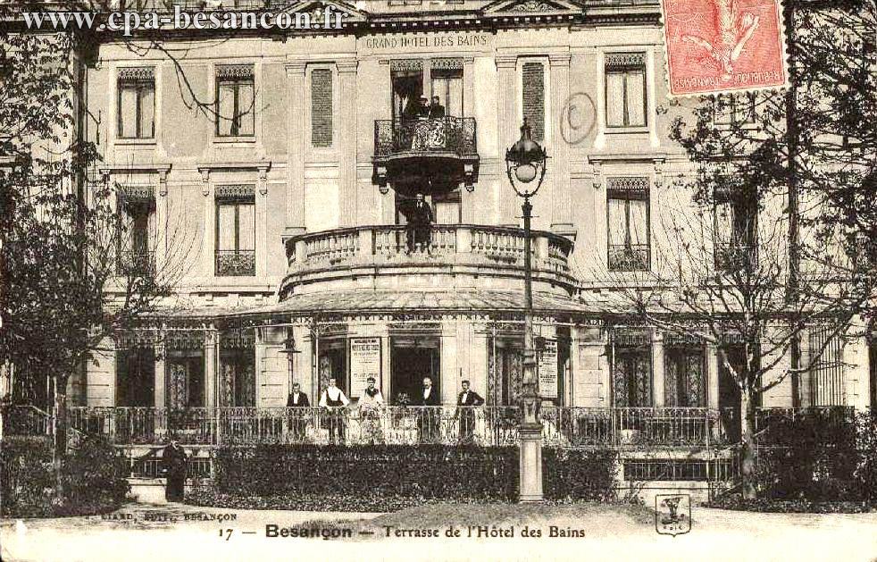 17 - Besançon - Terrasse de l'Hôtel des Bains